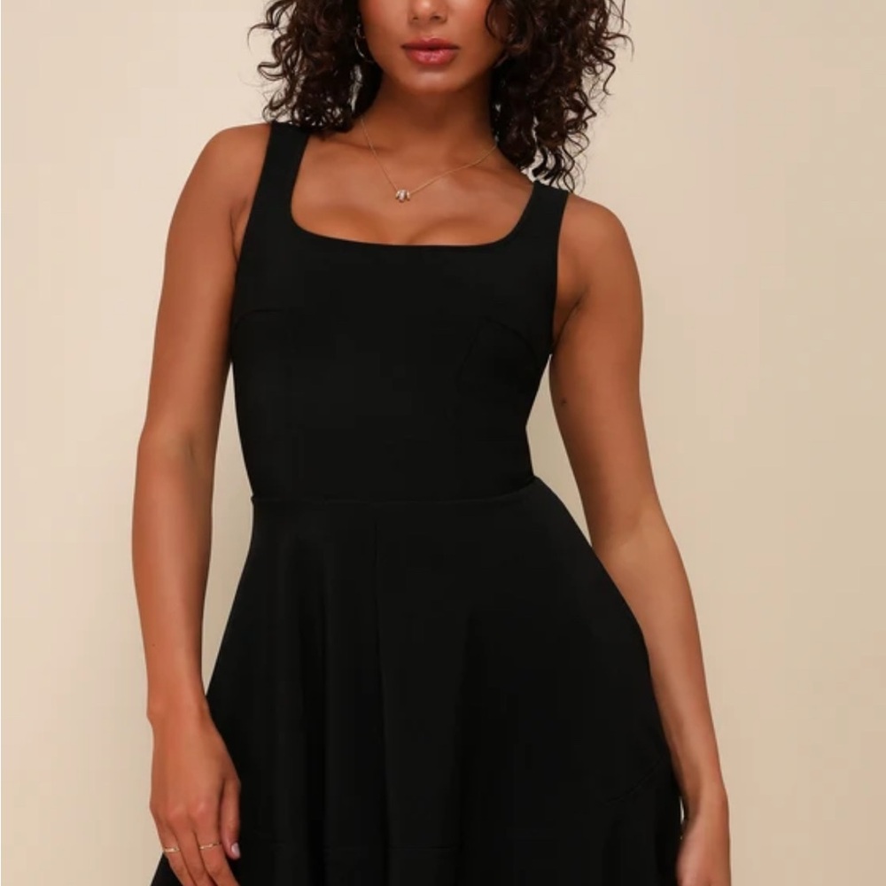 Lulu's Classic Black Mini Dress